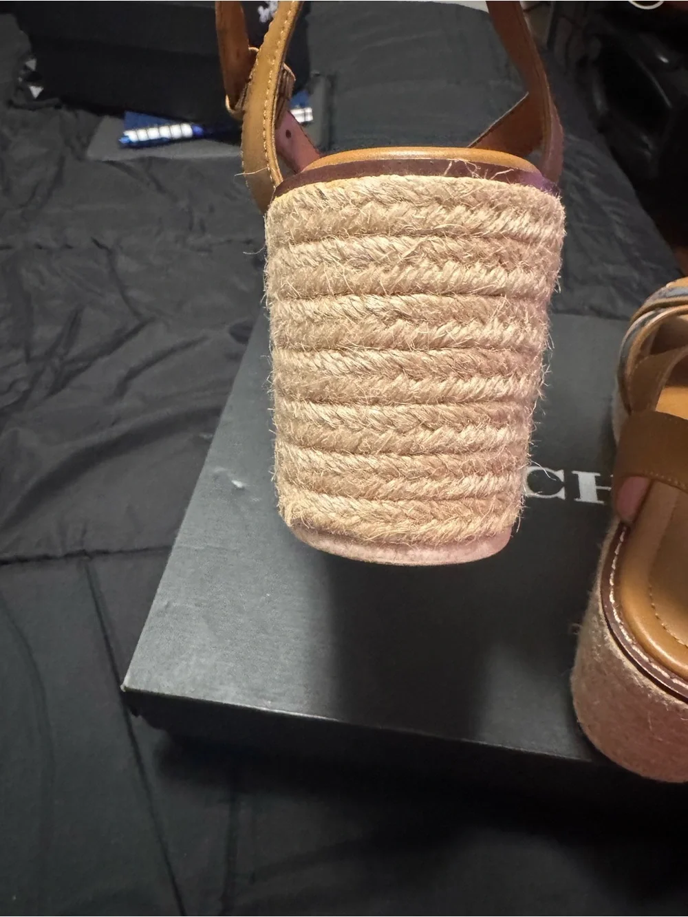 Coach leather wedge